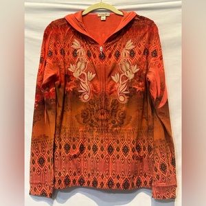 One World Zip Front Hoodie.